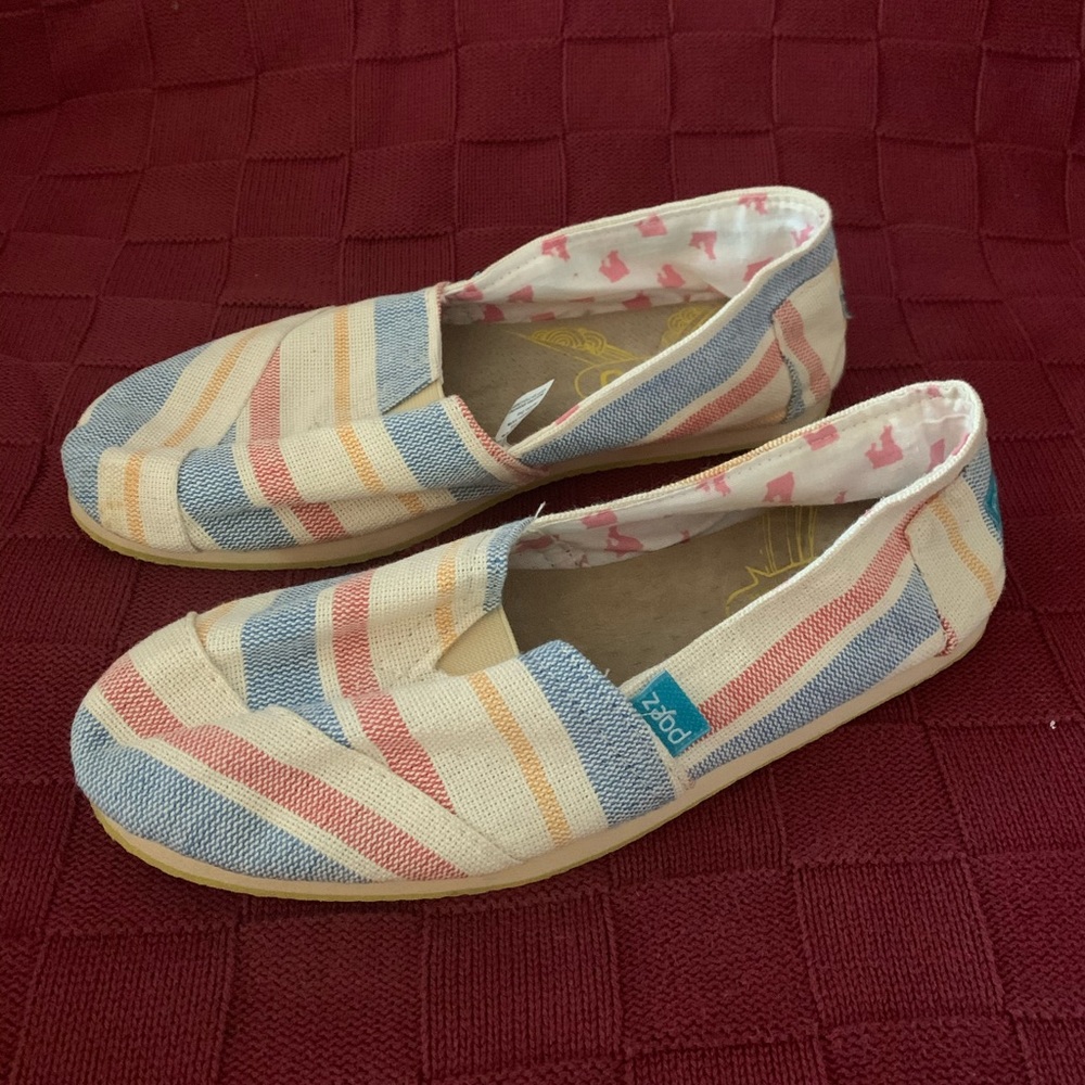 Paez Mulit Color Canvas Slip On Flats